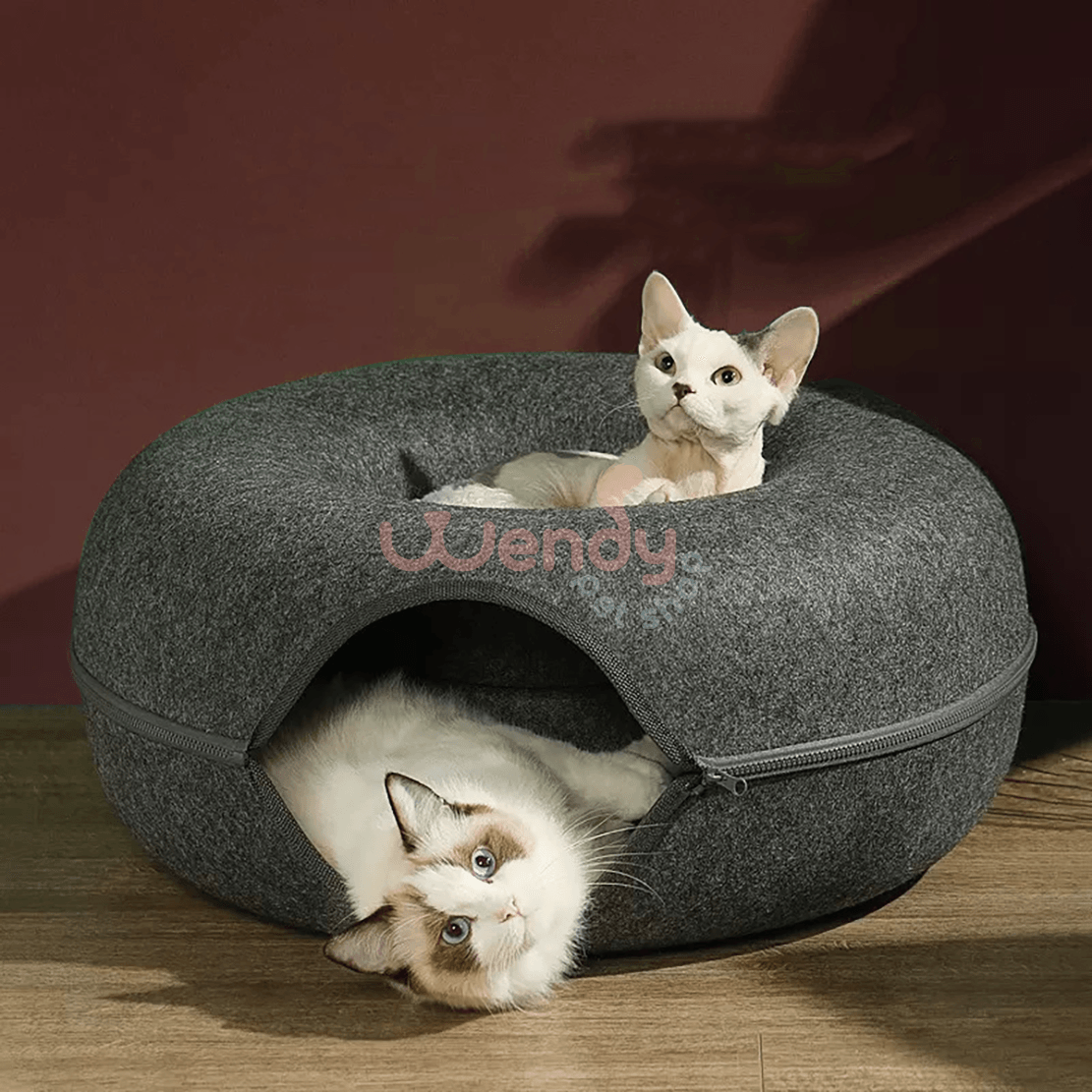 2X "Hide-and-seek" Wendy Cat Tunnel Bed